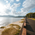 Cairns Esplanade Boardwalk in Far North Queensland.