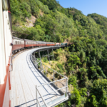 Kurranda Railway through Barron Falls in Far North Queensland.