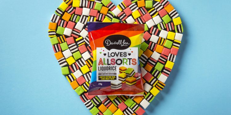 New Limited Edition Darrell Lea Loves Allsorts. Darrell Lea Has Lots of Love to Give this Mardi Gras Season. Image supplied.