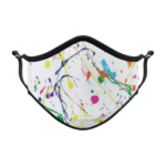 Vistaprint Reusable Face Mask. Artist Lisa Perry - Splatter. Image supplied.