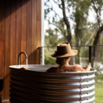 Mount Mulligan Lodge's Outdoor Bath, Queensland. Image supplied.