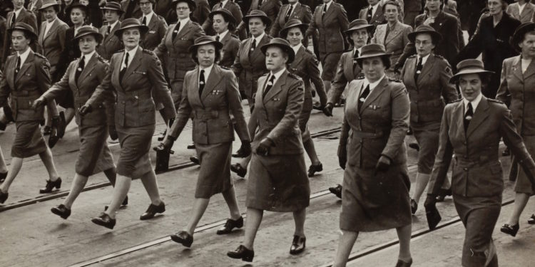 Nurses from 7th Australian General Hospital marching in 1942. Image by Museums Victoria via Unsplash.