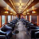 Onboard Steam Train, Castlemaine. Photographed by Michelle Jarni. Image via Visit Victoria.