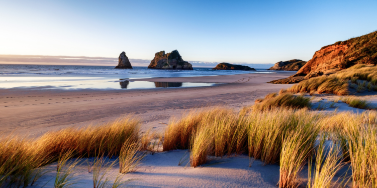 10 Lesser Known New Zealand Destinations to Visit in 2021. Tākaka, Golden Bay, New Zealand. Photographed by SkyImages. Image via Shutterstock.