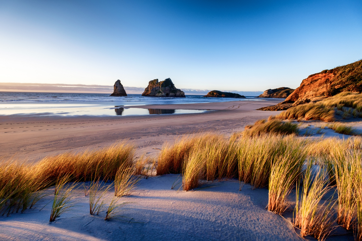 10 Lesser Known New Zealand Destinations to Visit in 2021. Tākaka, Golden Bay, New Zealand. Photographed by SkyImages. Image via Shutterstock.