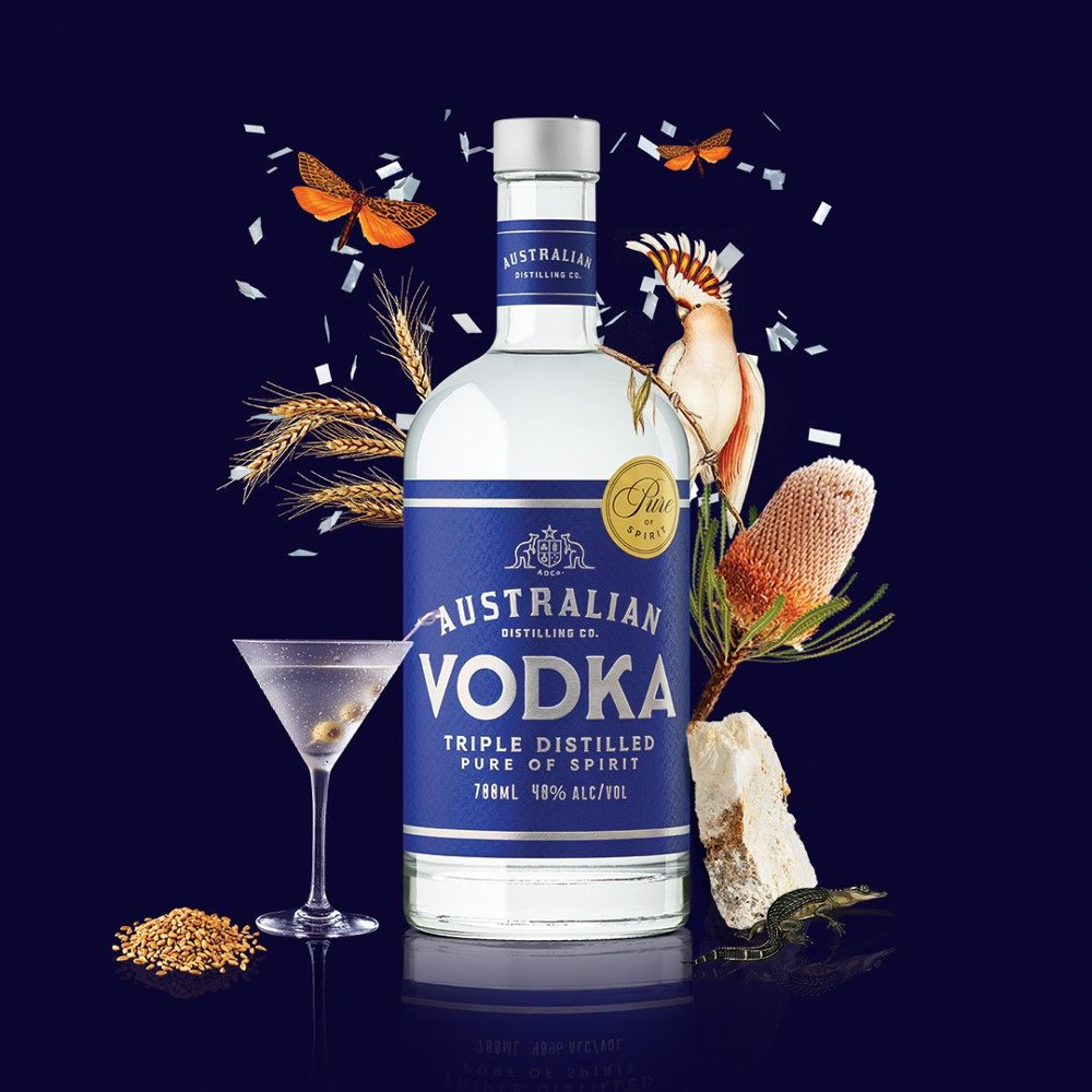 Australian Vodka from Australian Distilling Co. Photographed by CSP Creative. Image: Supplied