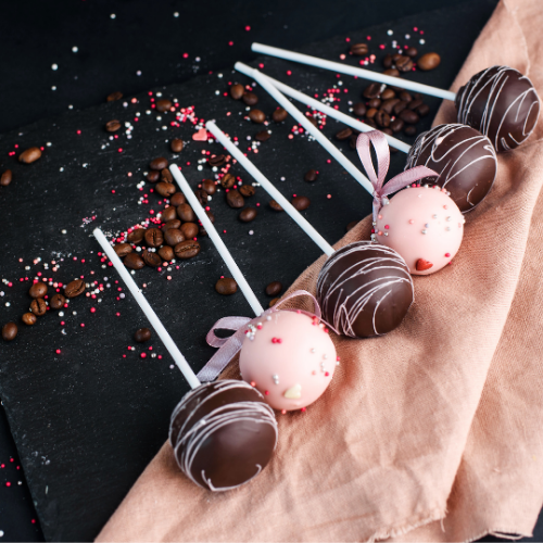 <strong>7.</strong> Make chocolate-coated cake truffles or cake pops 