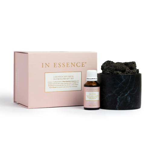 <strong>In Essence</strong> Lava Rock Diffuser & Bloom Blend Gift Set