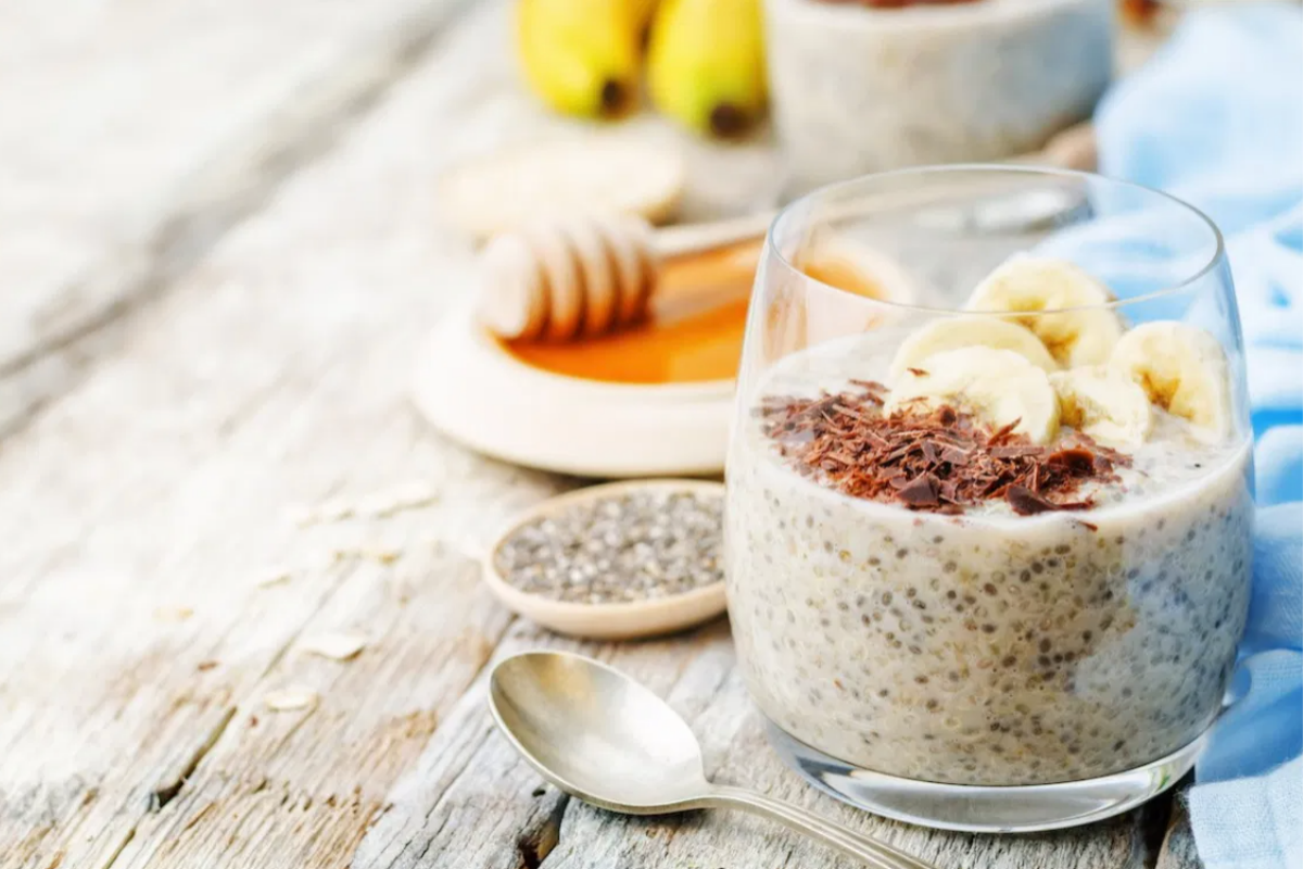 Soulara. Peanut Butter and Banana Chia Seed Pudding Recipe. Image supplied.