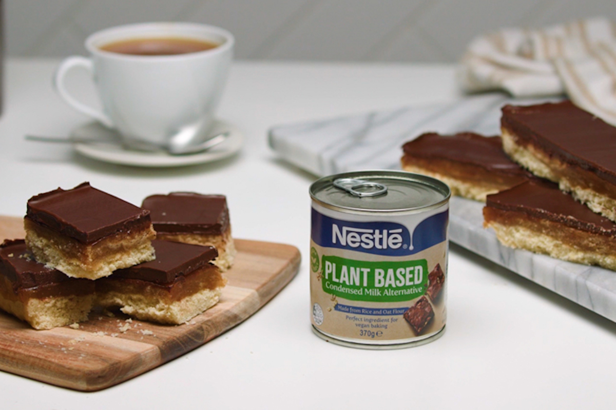 Dairy-Free and Vegan Classic Caramel Slice Recipe. Image supplied.