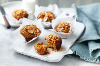 Deliciously Easy Gluten-Free Pear and Coconut Muffins Recipe. Image supplied.