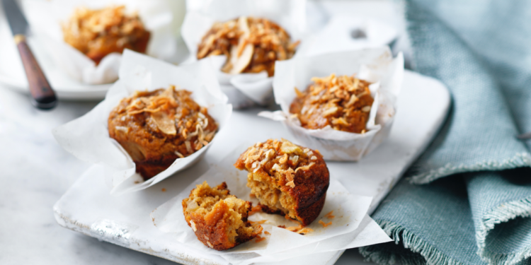 Deliciously Easy Gluten-Free Pear and Coconut Muffins Recipe. Image supplied.
