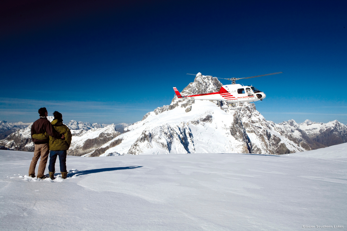 Fiordland, Fiordland. Photographed by Glacier Southern Lakes Helicopters. Image Supplied via Tourism New Zealand.