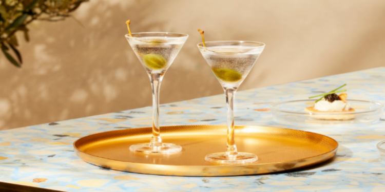 Grey Goose Dirty Martini. Guide on How To Make 5 Easy Classic Martini Cocktail Recipes. Image supplied.