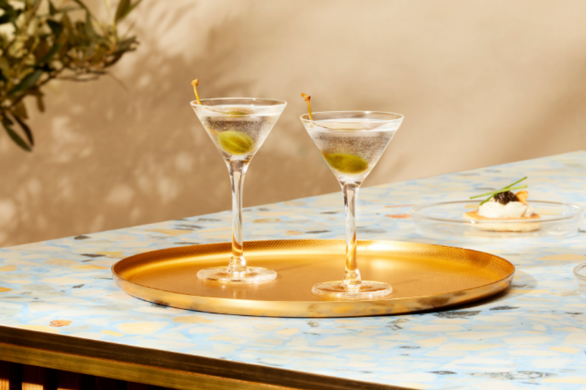 Grey Goose Dirty Martini. Guide on How To Make 5 Easy Classic Martini Cocktail Recipes. Image supplied.