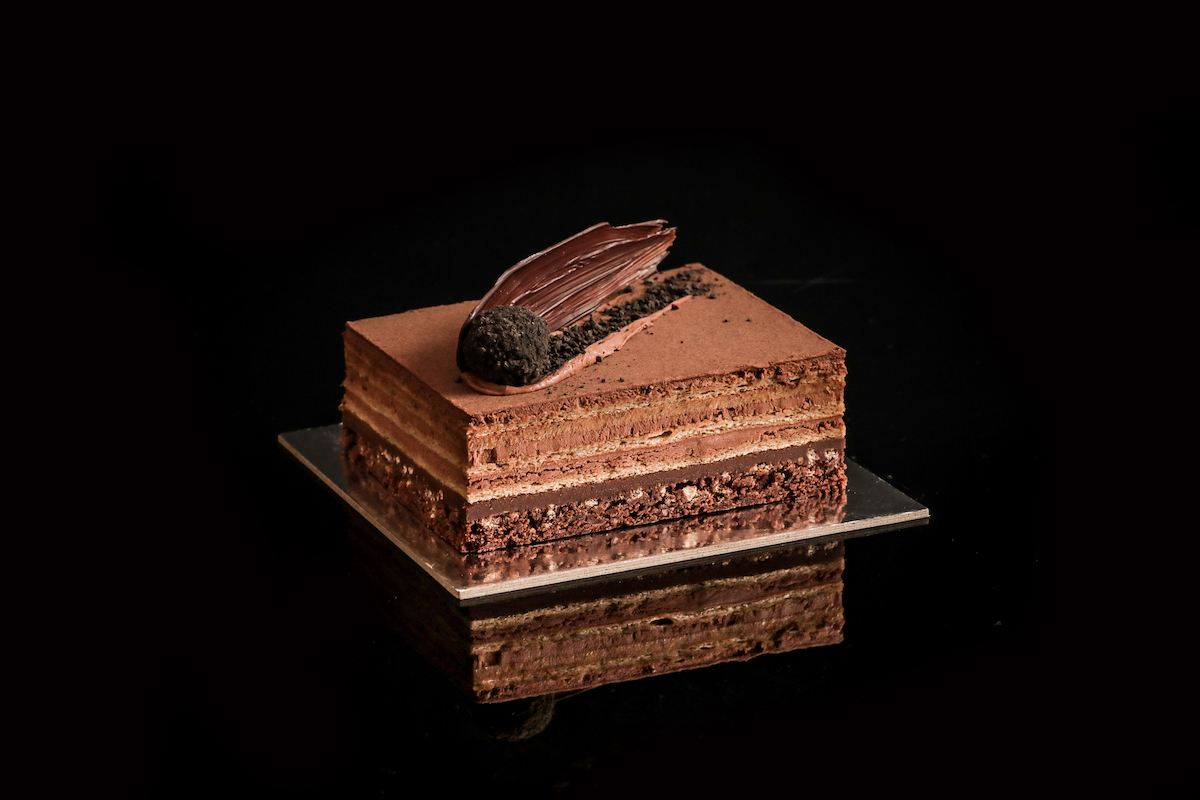 Meet Koko Black and Black Star Pastry's Limited-Edition World Chocolate Day Cake. Black Star Pastry and Koko Black limited edition Meteor Cake. Image supplied.