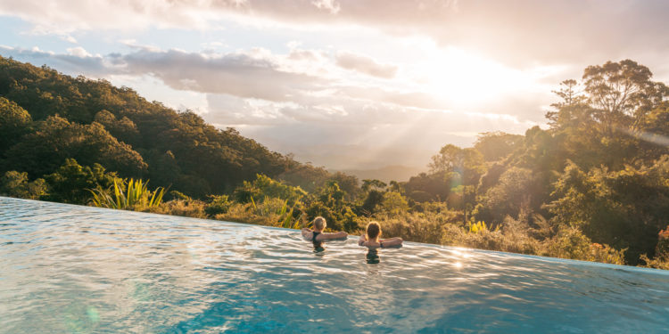O'reilly Rainforest Retreat. Photographed by Jesse Lindemann. Image via Tourism and Events Queensland
