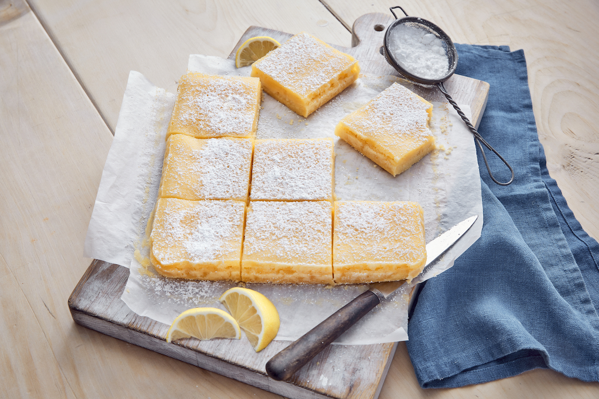 Sara Oteri Easy Zesty Shortbread Lemon Bars Recipe. Image supplied.