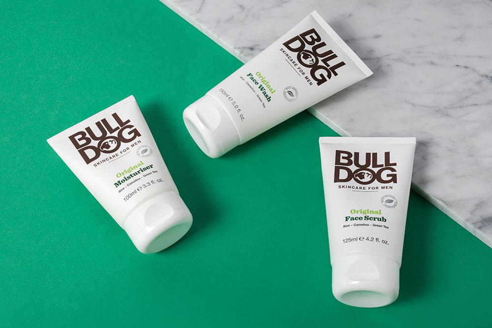 Bulldog Original Face Scrub, Moisturiser, Face Wash skincare for men
