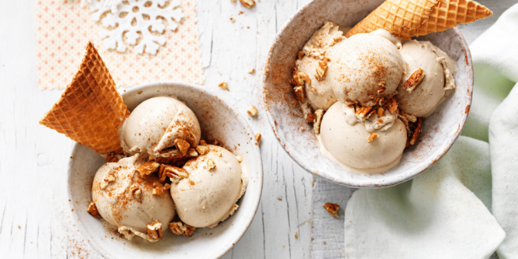 Creamy Christmas Eggnog Ice Cream Recipe. Image supplied.