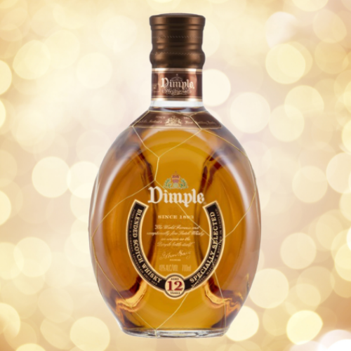 Dimple 12YO Scotch Whisky. Image via Liquorland website. Edited by Hunter and Bligh.