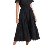 French Connection. Broderie Midi Dress Black. Image supplied.