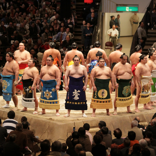 <strong>Sumo at Ryogoku Kokugikan</strong>