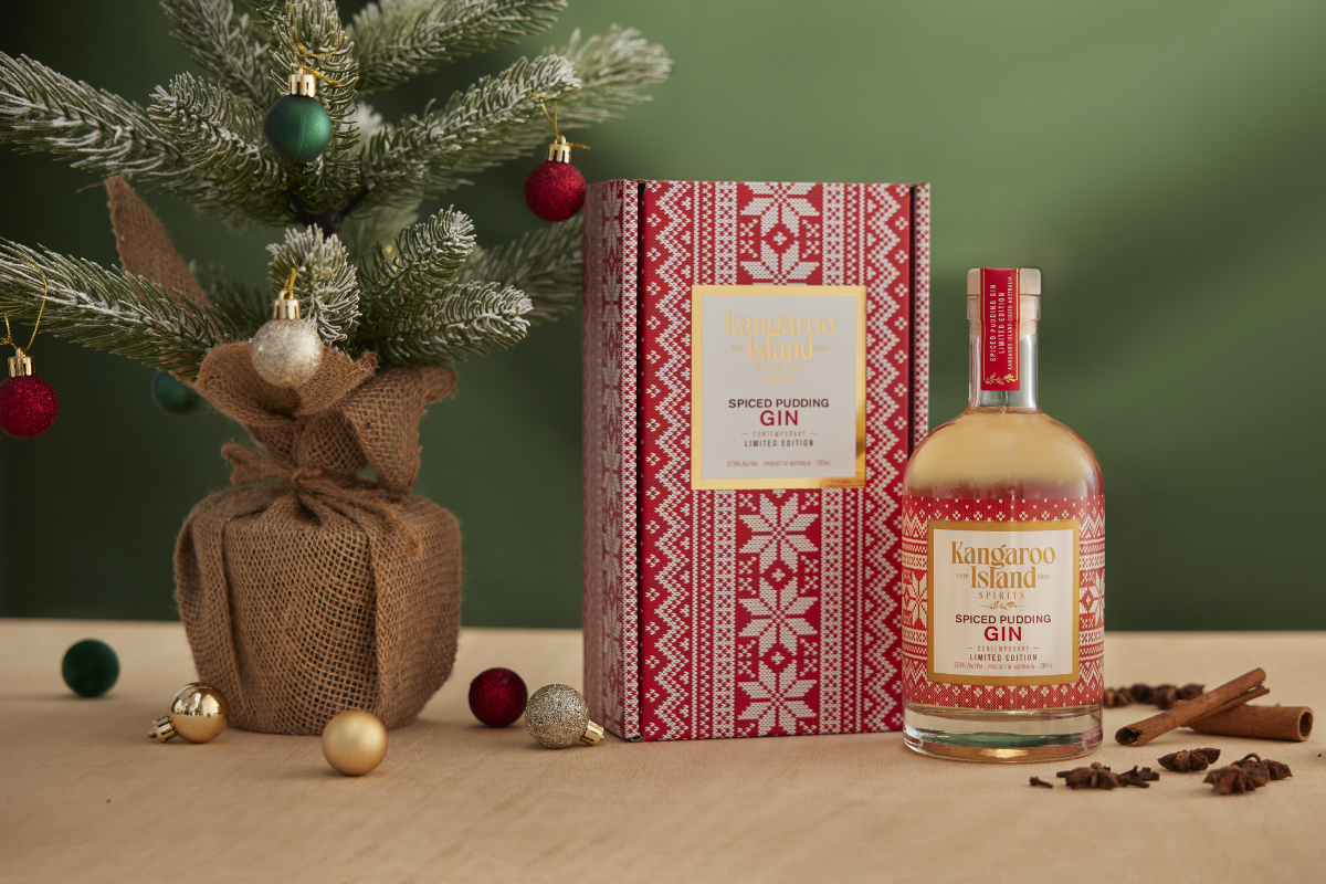 The 12 Best Alcohol Gift Ideas for Christmas 2023. Kangaroo Island Spirits Spiced Pudding Gin. Image supplied.