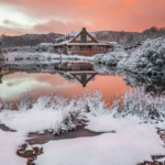 Peppers Cradle Mountain Lodge. Photographed by Paul Fleming. Image via Tourism Tasmania.