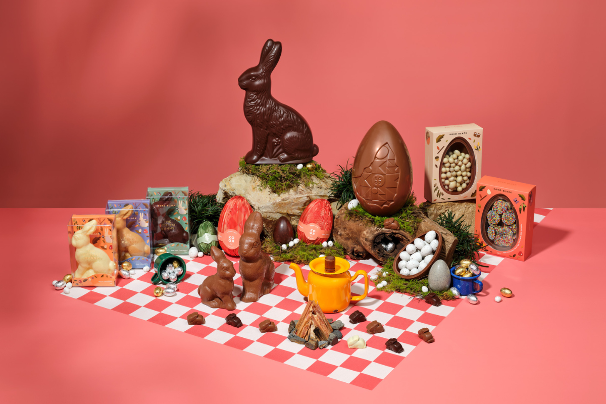 Koko Black Easter 2024 Range. The Best Australian Vegan Chocolate for Easter 2024. Image supplied.