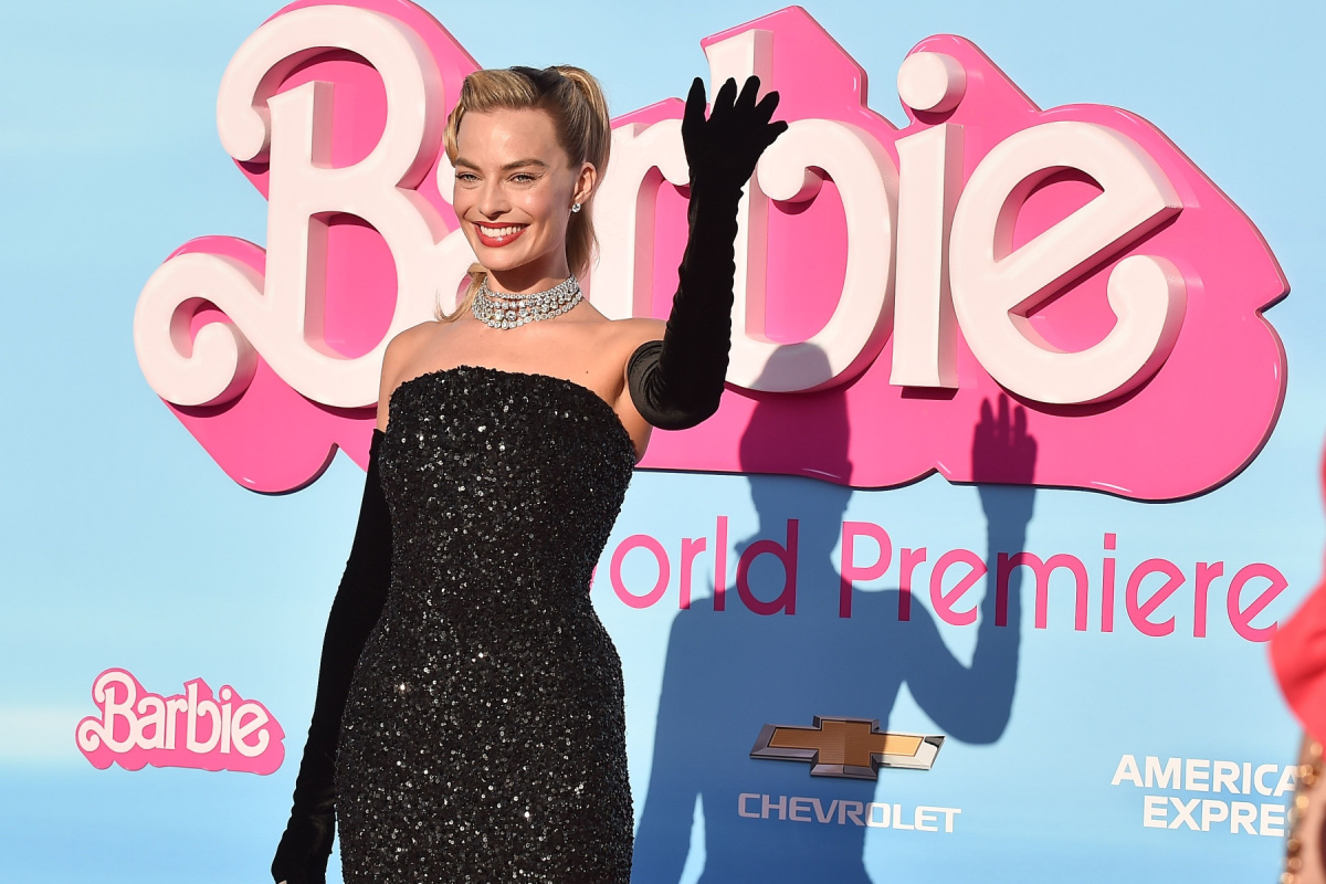 Margot Robbie arrives for ‘Barbie’, LA. Photography by DFree. Image via Shutterstock