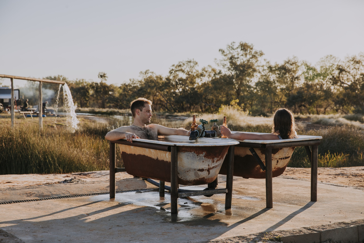 Relax at these Top 5 Natural Hot Springs in Queensland. Charlotte Plains, Queensland. Photographed by Jack Harlem, FIRME Agency. Image via Tourism and Events Queensland.