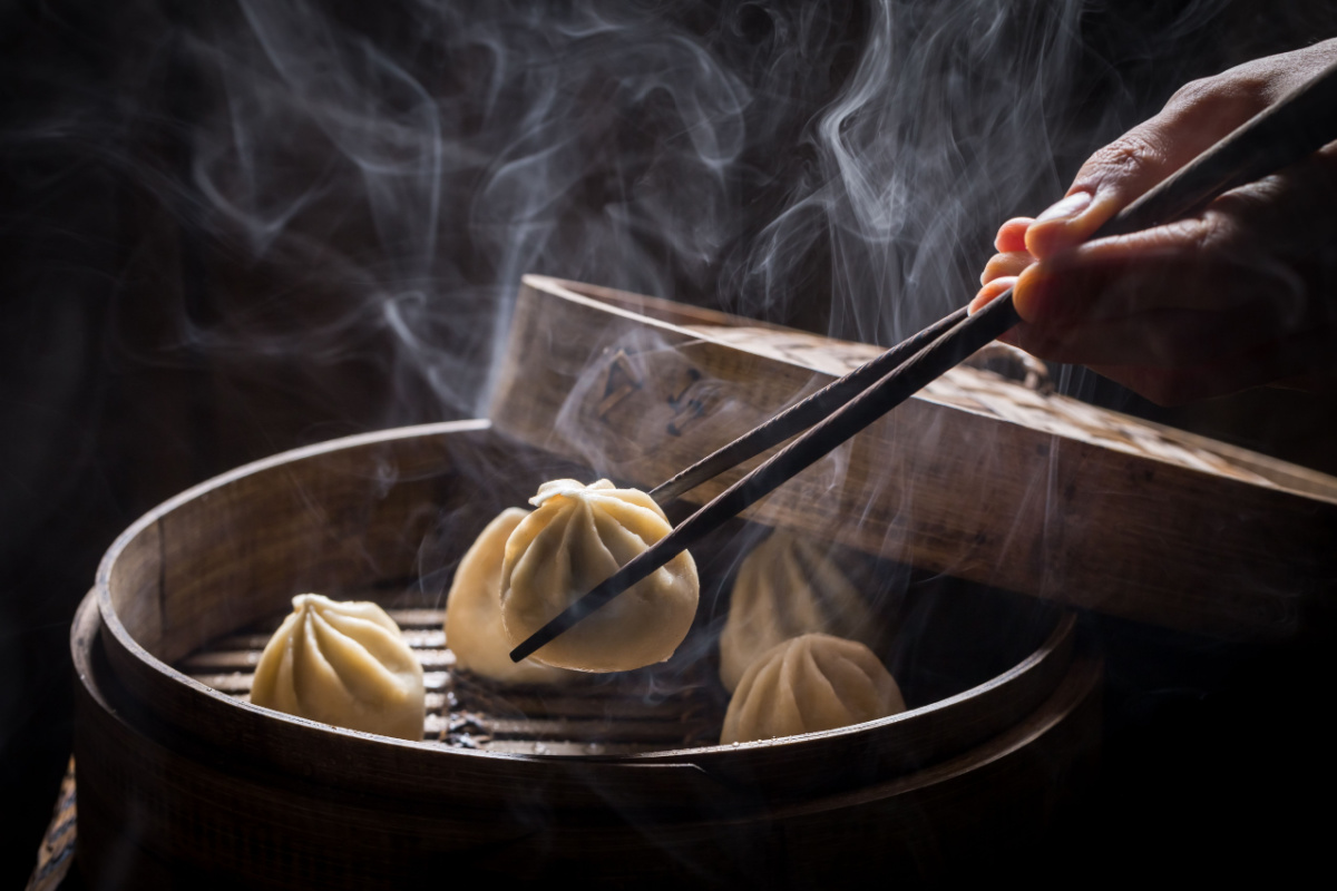Boiled Chinese dumplings. Photography by haiith. Image via Shutterstock