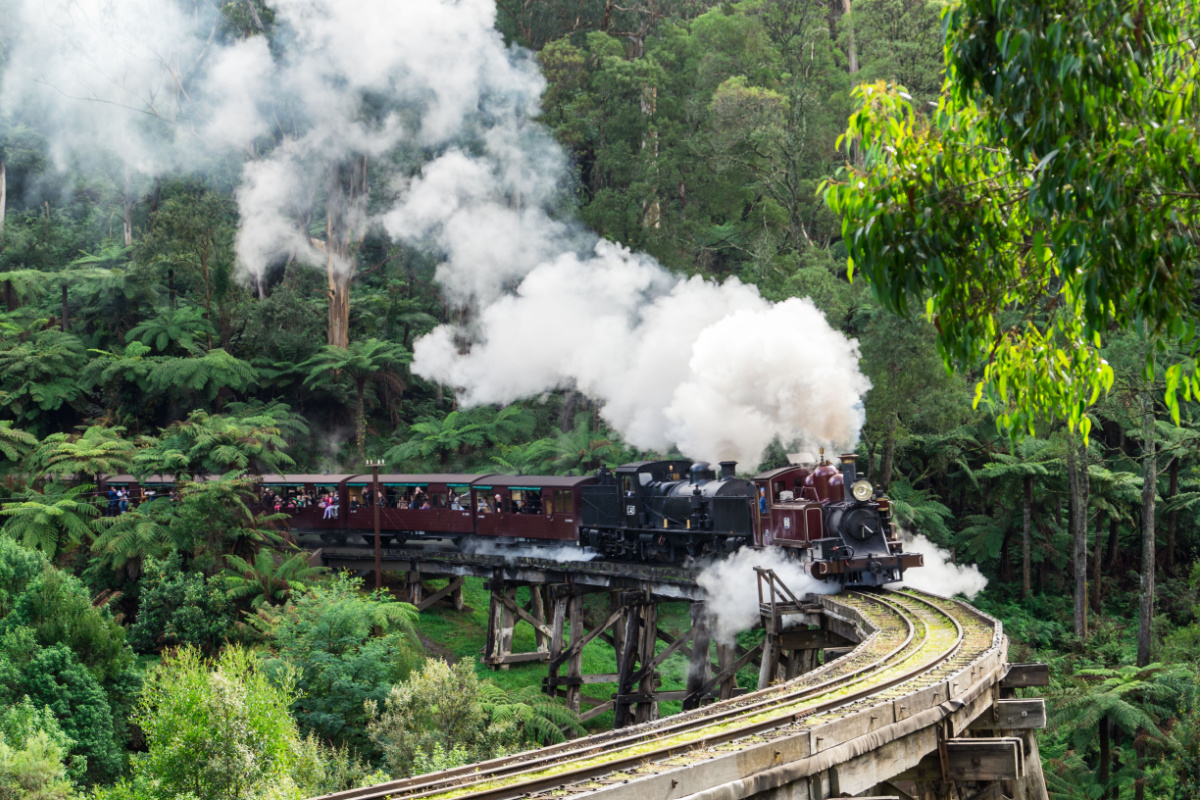 Puffing Billy, Victoria. Photography by Nils Versemann. Image via Shutterstock