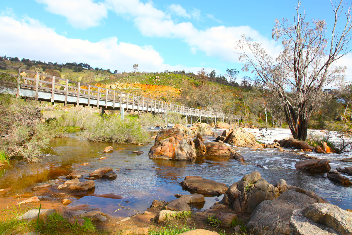 Graze and Laze The Top 8 Picnic Spots in Perth. Bells Rapids, Western Australia. Photographed by ar88design. Image via Shutterstock.