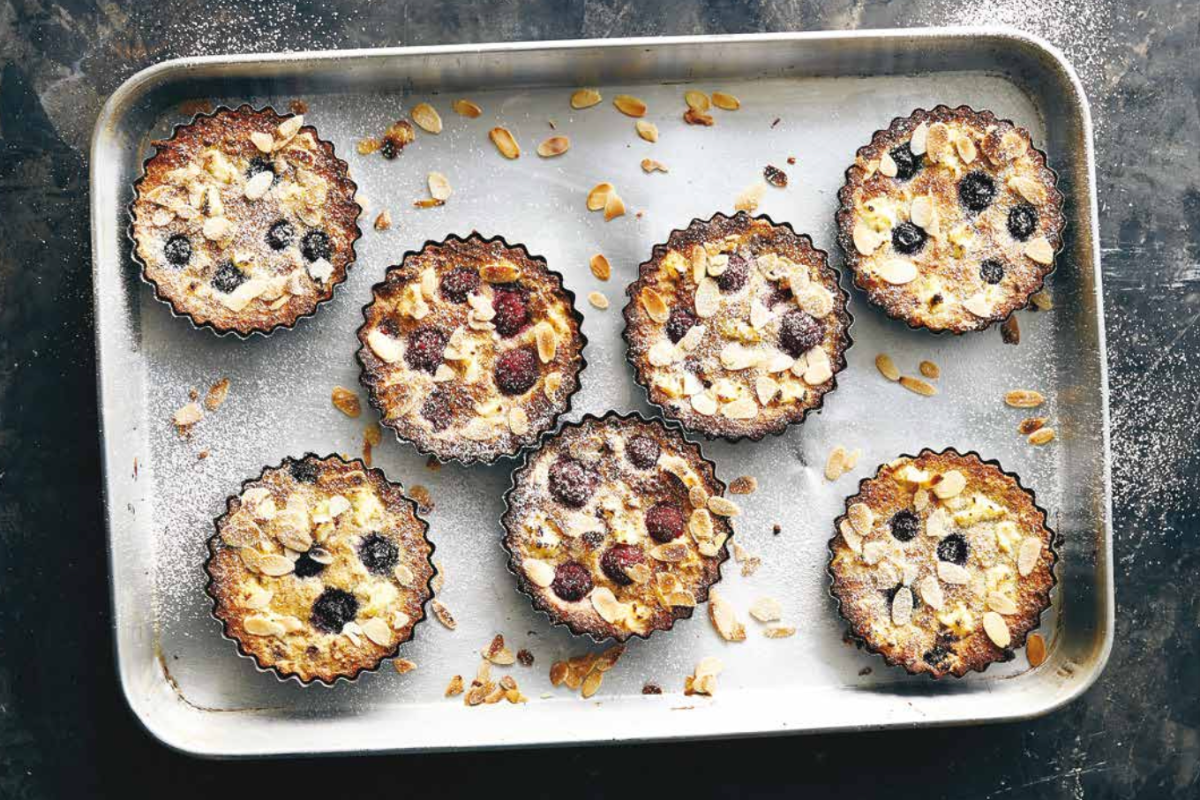 Easy Summer Ricotta Cherry Tarts by Kathy Tsaples Recipe. Image supplied.