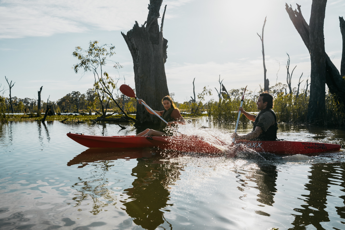 Paddle Through The Top Kayaking Spots in New South Wales. Gunbower Creek, Murray River, New South Wales. Image via Destination NSW.