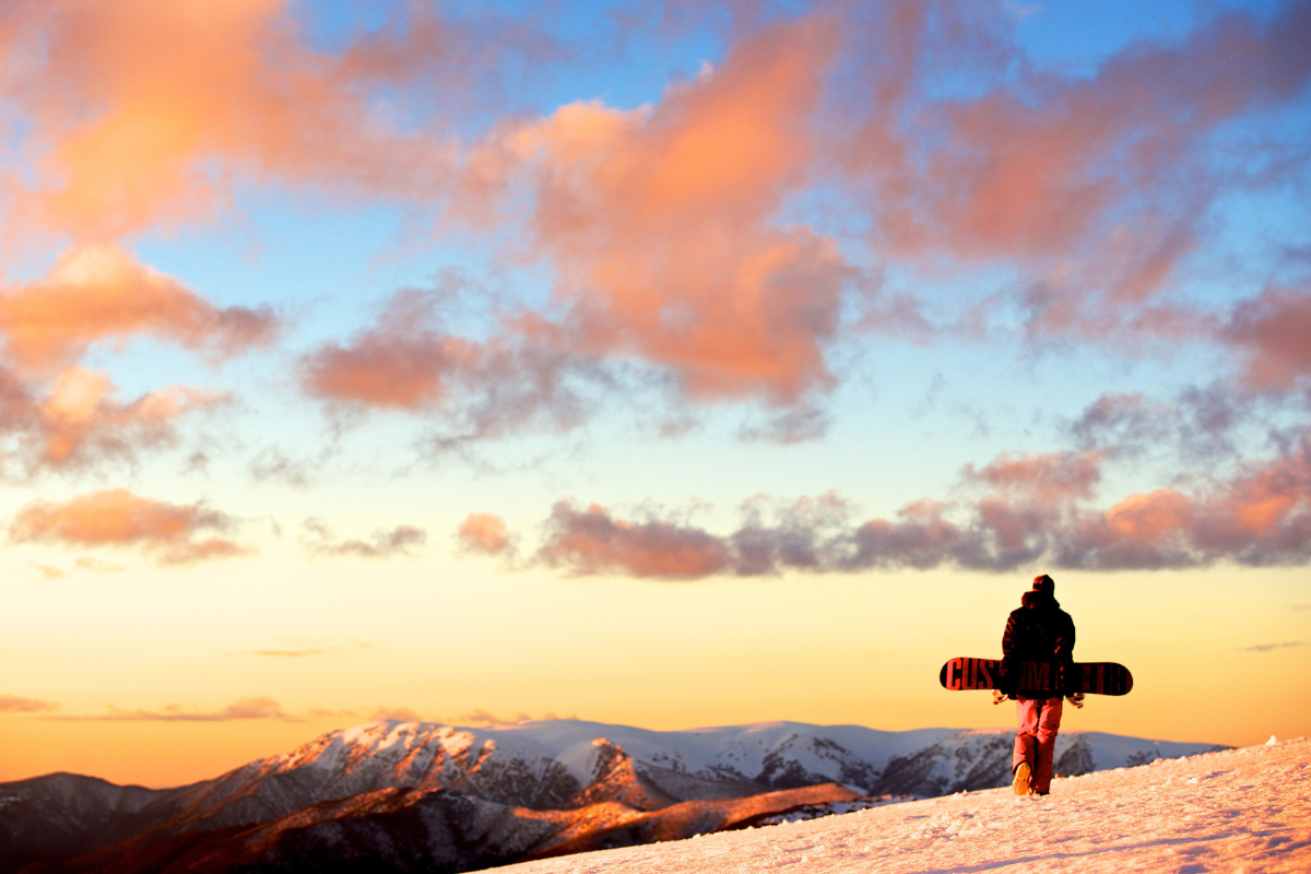 2024 Guide The Best Snowboarding Spots in Australia. Falls Creek, Victoria. Photographed by Chris Hocking. Image via Visit Victoria.