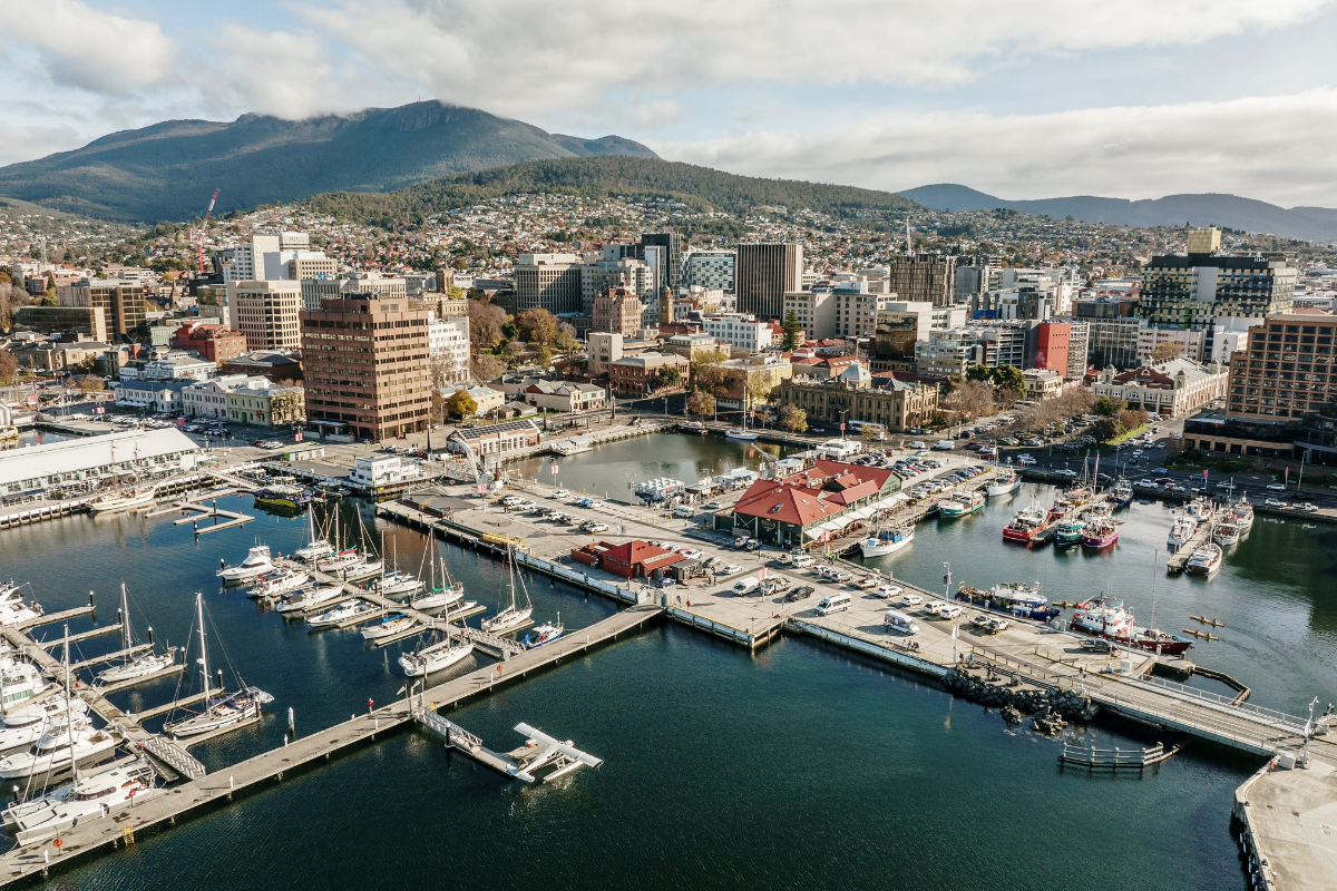 Hobart City Skyline. Image via Tourism Tasmania and Tourism Australia