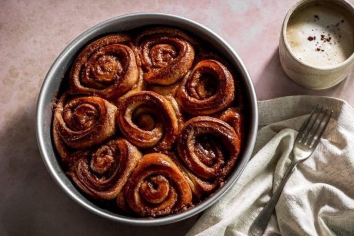 Homemade Sticky Maple Syrup Mocha Buns Recipe. Image supplied.