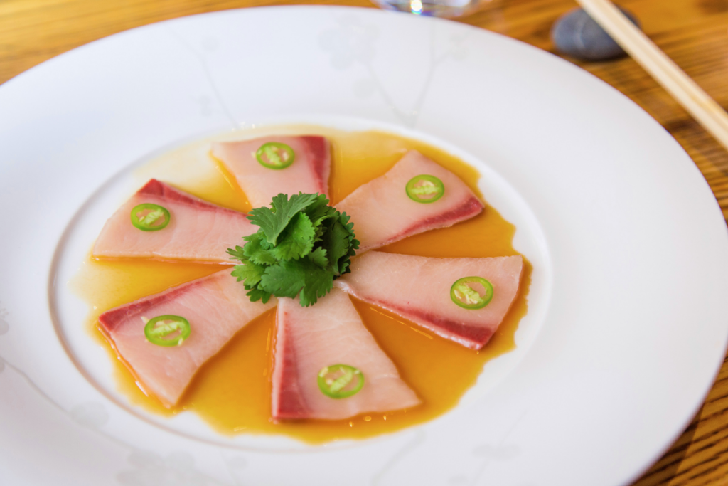 Hiramasa Yellowtail Sashimi with Jalapeño. Photographed by Henry Hargreaves. Image via Shutterstock