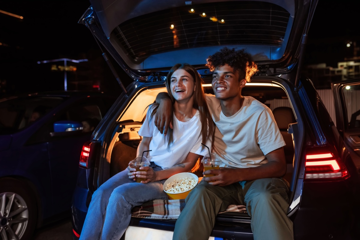 Young couple watching a movie. Photography by BAZA Production. Image via Shutterstock