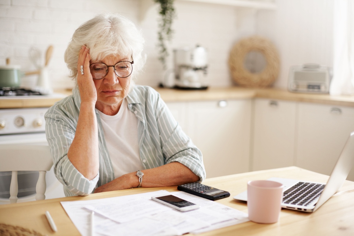 Senior woman unhappy. Photography by shurkin_son via Shutterstock