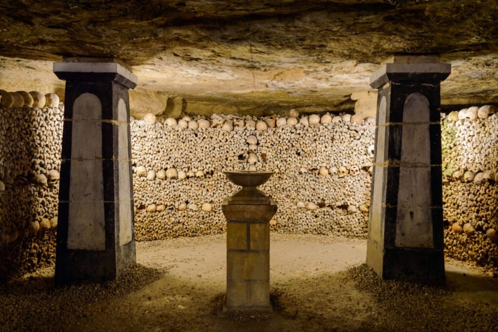 Catacombs, Paris. Photography by Mikhail Gnatkovskiy via Shutterstock