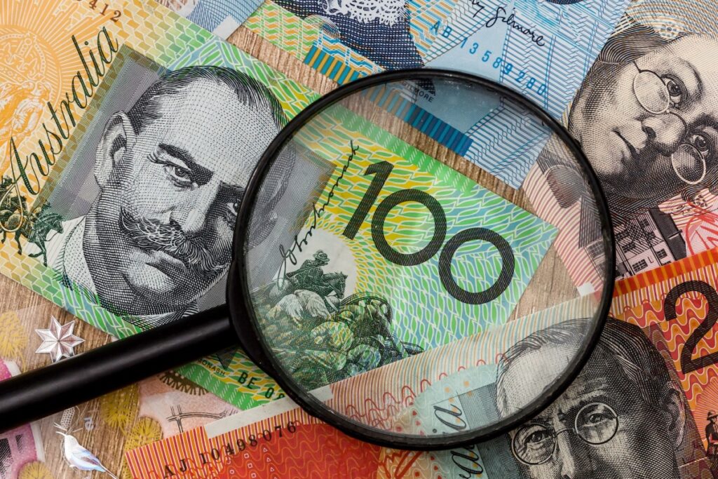 Different Australian currency. Photography by RomanR via Shutterstock