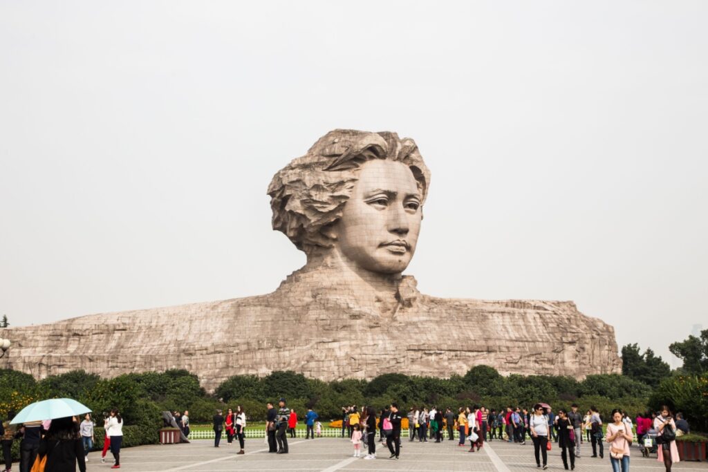 Giant Head of Mao Zedong, Hunan, China. Photography by thipjang via Shutterstock