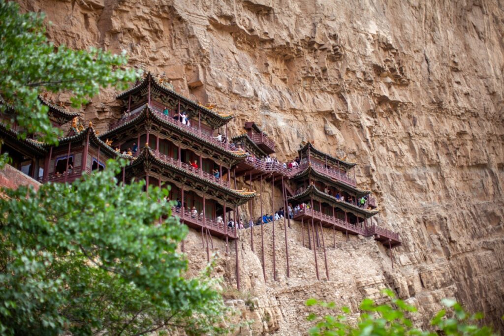 Hanging Temple of Hengshan, China. Photography by Sergei Mugashev via Shutterstock