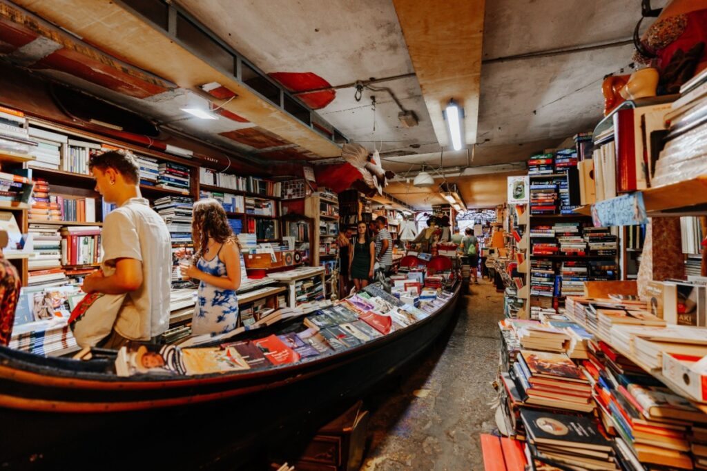Libreria Acqua Alta, Italy. Photography by Anastasia Bielokon via Shutterstock