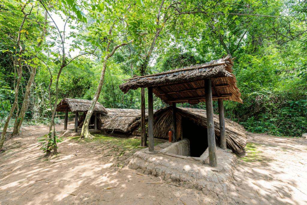 Guerilla camps at Cu Chi tunnels. Photography by CravenA via Shutterstock
